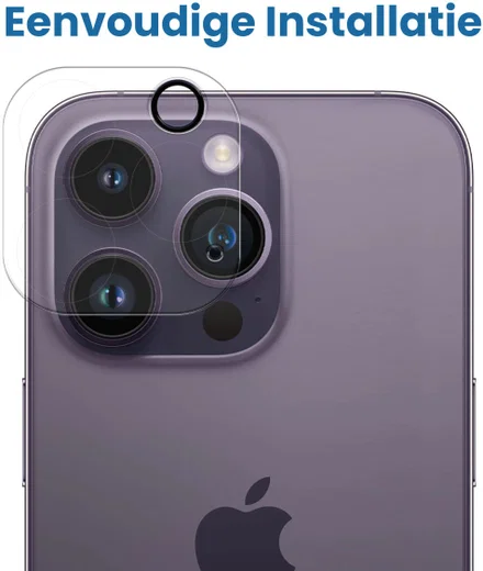 Apple iPhone 14 Pro / 14 Pro Max Camera Lens Protector Transparant afbeelding 3