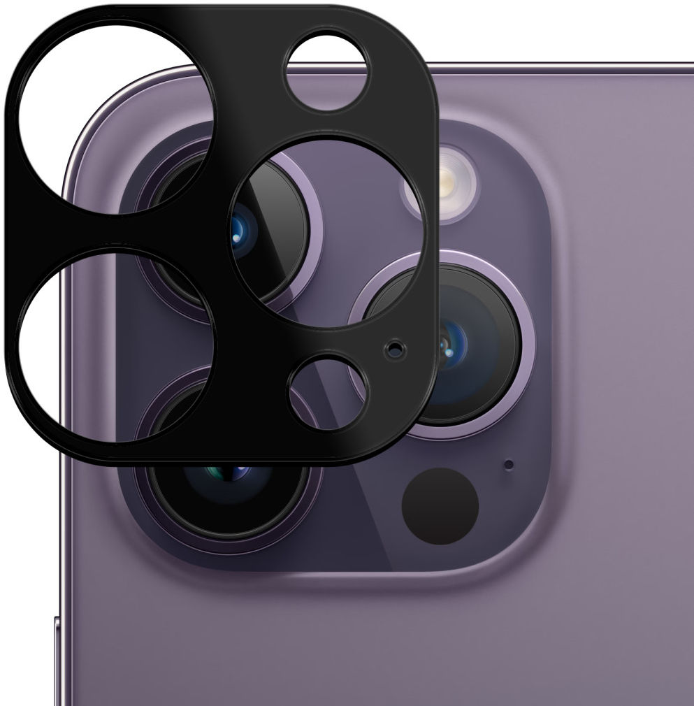 Apple iPhone 14 Pro / 14 Pro Max Camera Lens Protector Zwart afbeelding 5