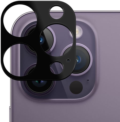 Apple iPhone 14 Pro / 14 Pro Max Camera Lens Protector Zwart afbeelding 5