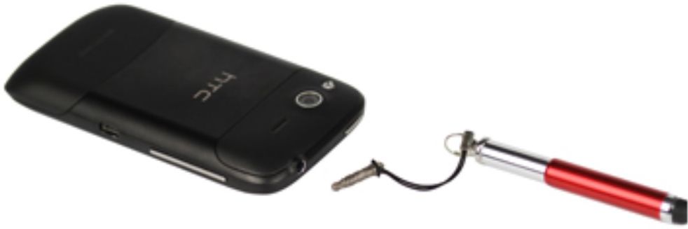 Universele Mini Stylus Pen Met 3.5MM Plug Rood afbeelding 2