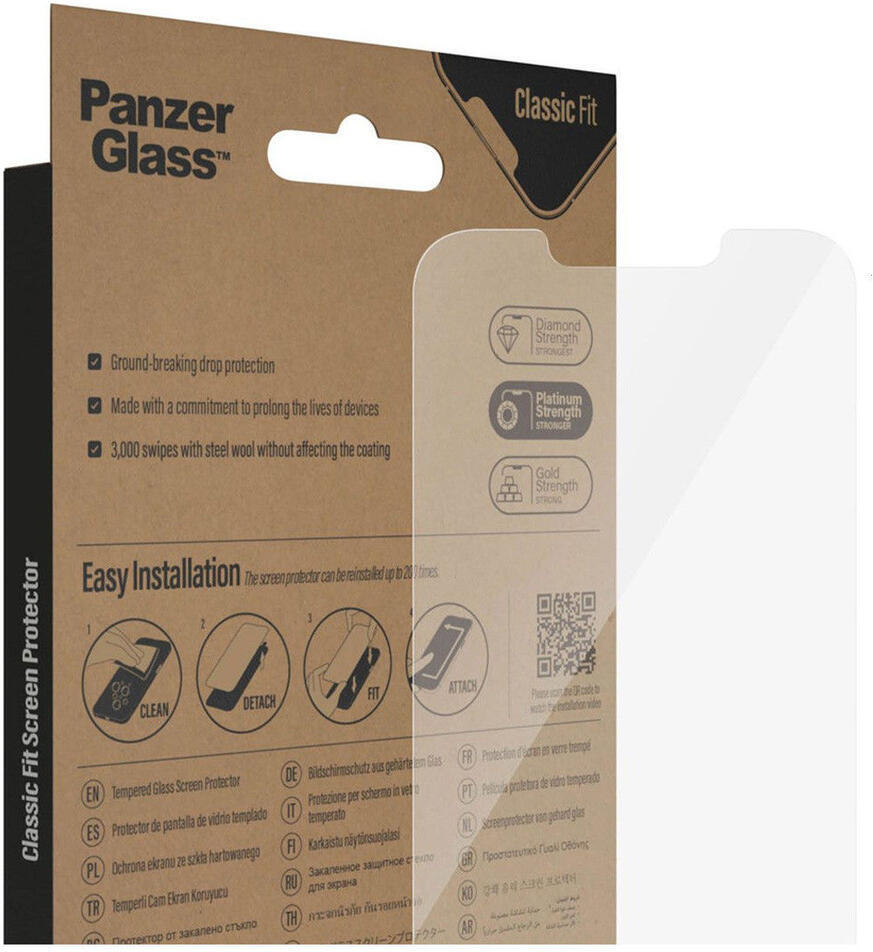 PanzerGlass Classic Fit Apple iPhone 14 / 13 / 13 Pro Screen Protector afbeelding 16