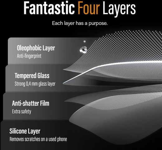 PanzerGlass Classic Fit iPhone 14 / 13 / 13 Pro Privacy Protector afbeelding 8