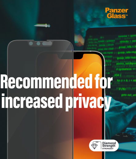 PanzerGlass Classic Fit iPhone 14 / 13 / 13 Pro Privacy Protector afbeelding 2