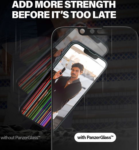 PanzerGlass Classic Fit iPhone 14 / 13 / 13 Pro Privacy Protector afbeelding 7
