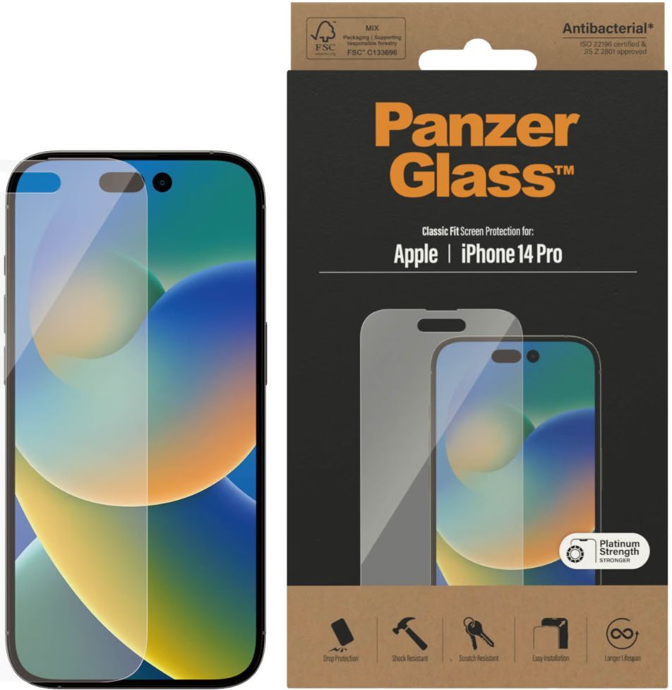 PanzerGlass Apple iPhone 14 Pro Screen Protector Antibacterieel afbeelding 1