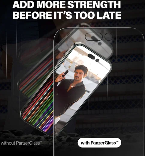 PanzerGlass iPhone 14 Pro Max Screen Protector Privacy Tempered Glass afbeelding 7