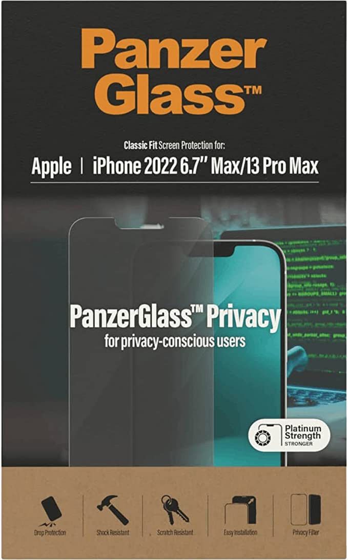 PanzerGlass iPhone 14 Pro Max Screen Protector Privacy Tempered Glass afbeelding 17