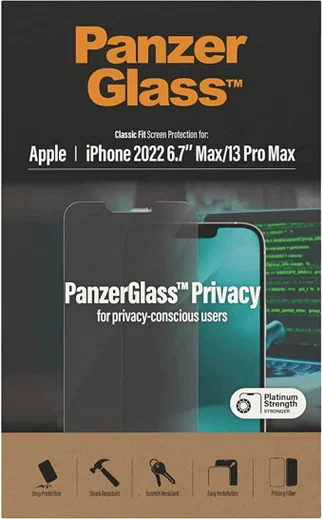 PanzerGlass iPhone 14 Pro Max Screen Protector Privacy Tempered Glass afbeelding 17