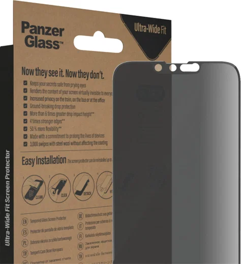 PanzerGlass Ultra-Wide iPhone 14 / 13 / 13 Pro Privacy Glass Aligner afbeelding 19