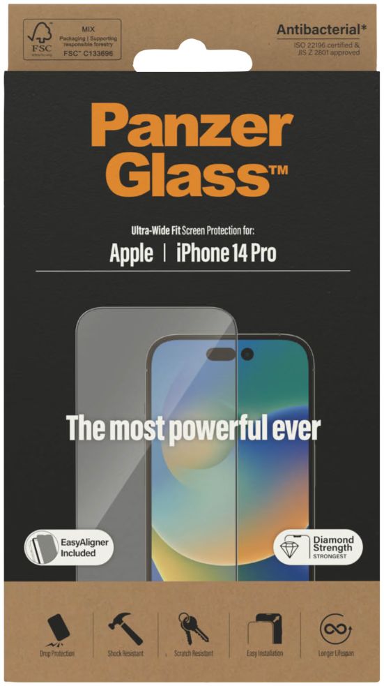 PanzerGlass Ultra-Wide iPhone 14 Pro Screen Protector EasyAligner afbeelding 19