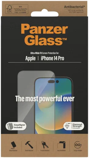 PanzerGlass Ultra-Wide iPhone 14 Pro Screen Protector EasyAligner afbeelding 19