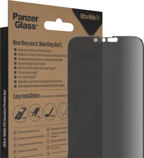 PanzerGlass Ultra-Wide iPhone 14 Plus Privacy Screen Protector afbeelding 20