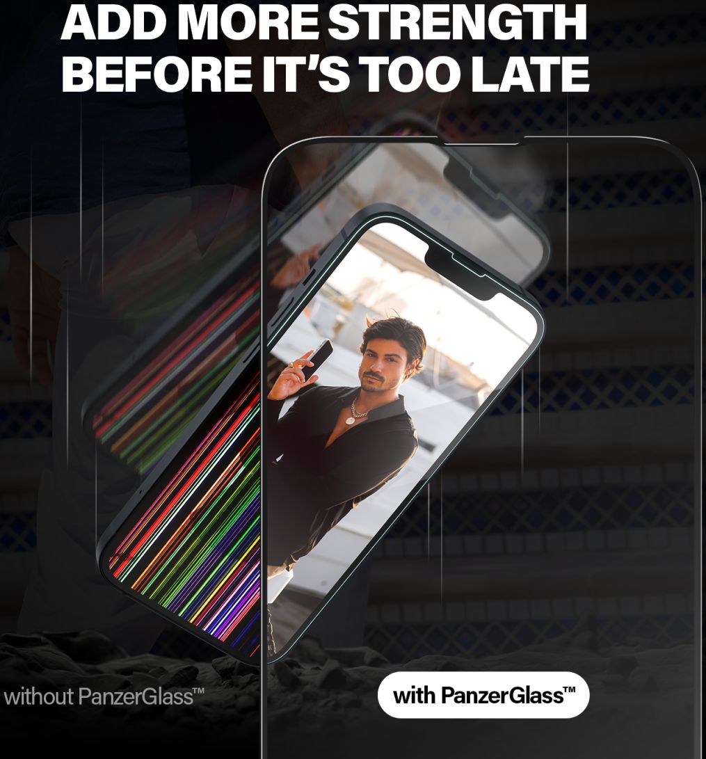 PanzerGlass Ultra-Wide iPhone 14 / 13 / 13 Pro Protector Anti-Glare afbeelding 7