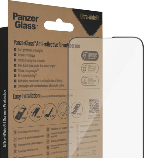 PanzerGlass Ultra-Wide iPhone 14 / 13 / 13 Pro Protector Anti-Glare afbeelding 19