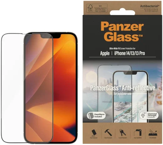 PanzerGlass Ultra-Wide iPhone 14 / 13 / 13 Pro Protector Anti-Glare afbeelding 1