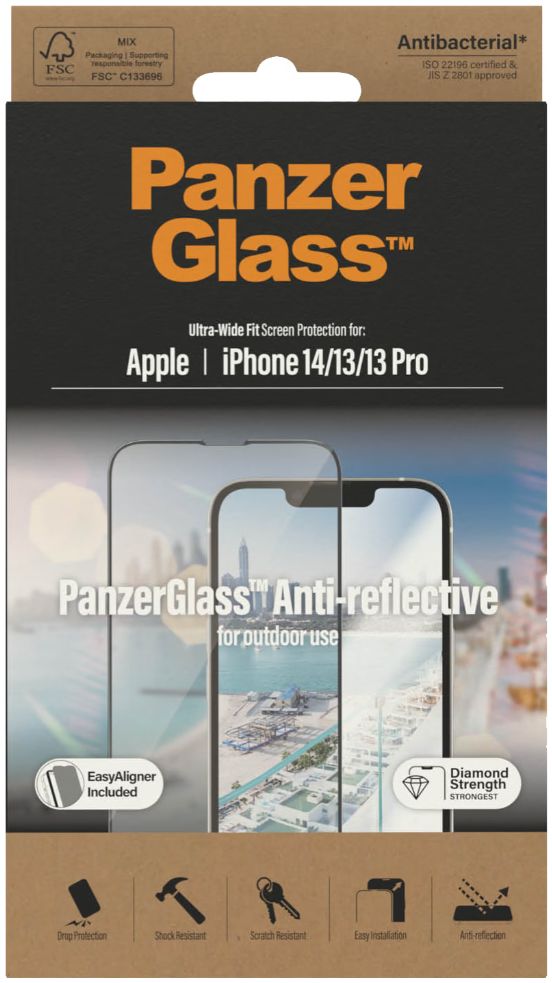 PanzerGlass Ultra-Wide iPhone 14 / 13 / 13 Pro Protector Anti-Glare afbeelding 20