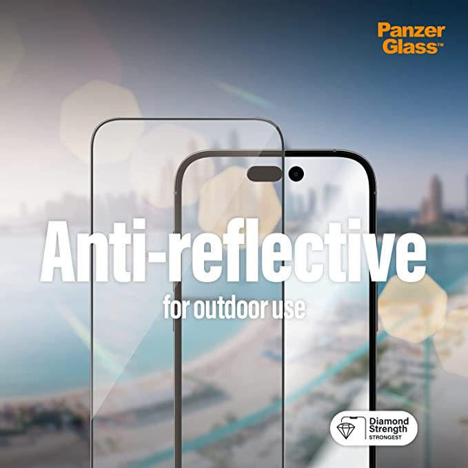 PanzerGlass iPhone 14 Pro Max Screenprotector Anti-Glare Case Friendly afbeelding 2