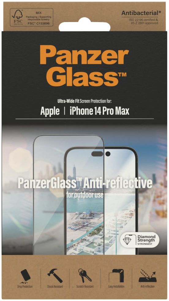 PanzerGlass iPhone 14 Pro Max Screenprotector Anti-Glare Case Friendly afbeelding 22
