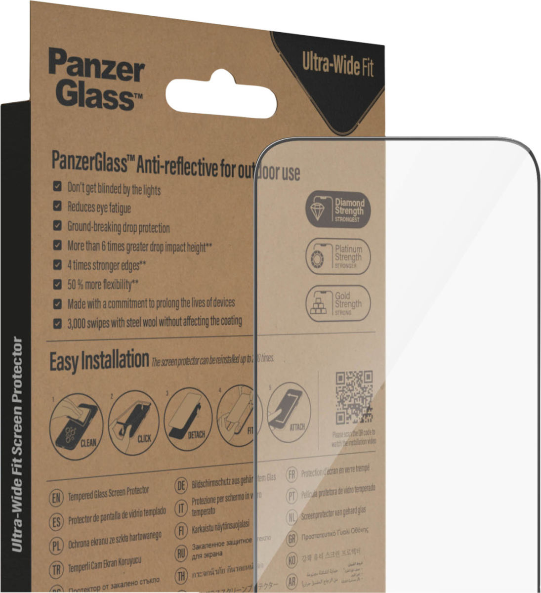 PanzerGlass iPhone 14 Pro Max Screenprotector Anti-Glare Case Friendly afbeelding 21