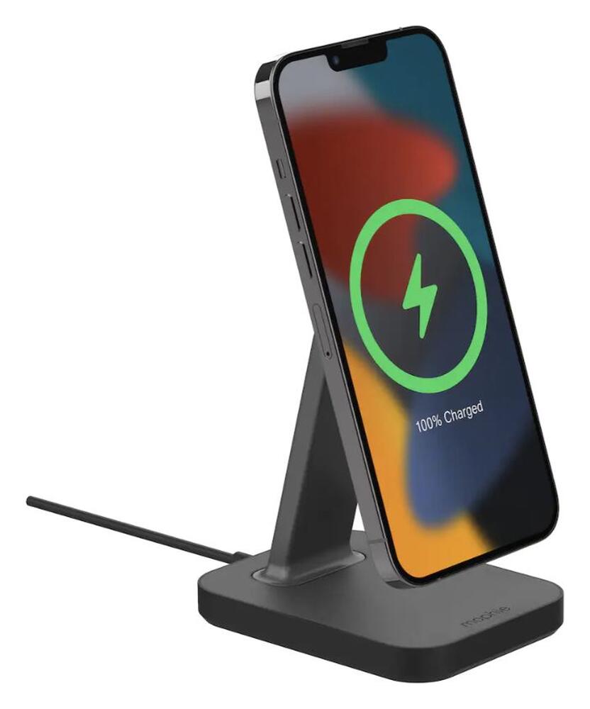 Mophie Snap+ Wireless Stand Bureauhouder 15W met MagSafe Zwart afbeelding 2