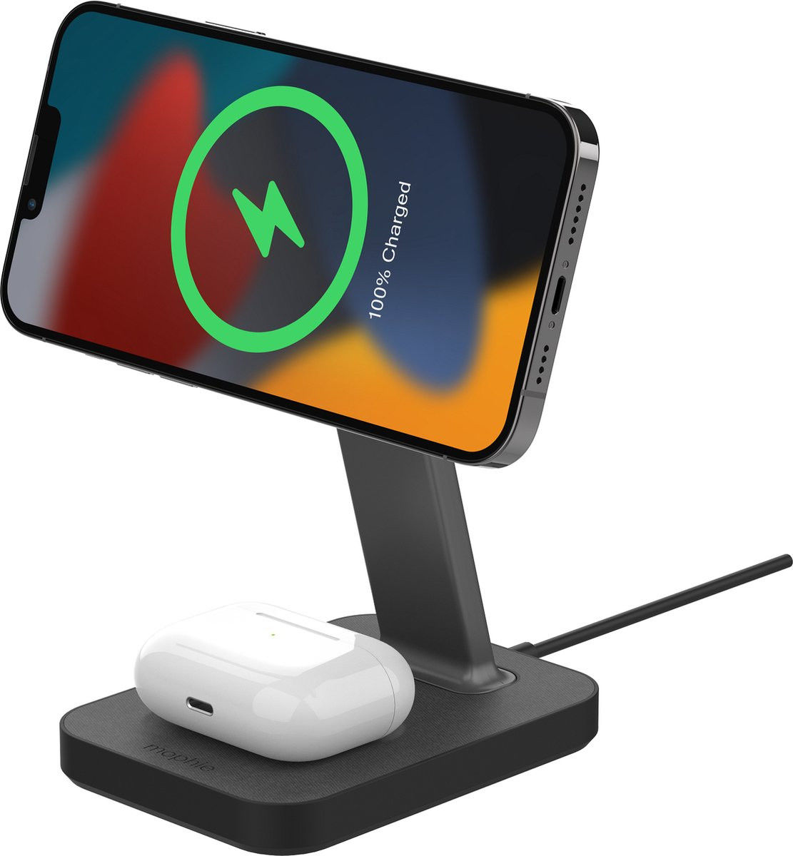 Mophie Snap+ Stand & Pad 15W Draadloze MagSafe Bureauhouder Lader afbeelding 3