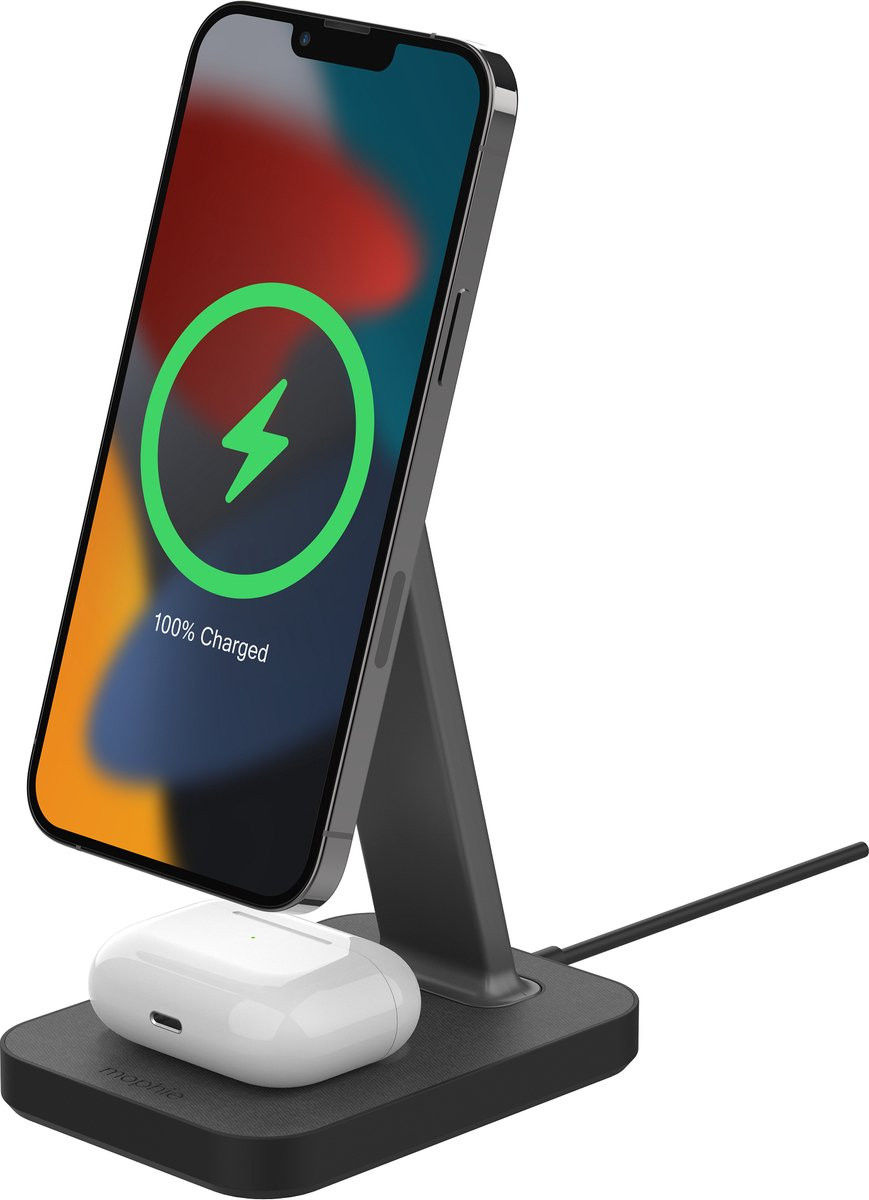 Mophie Snap+ Stand & Pad 15W Draadloze MagSafe Bureauhouder Lader afbeelding 4