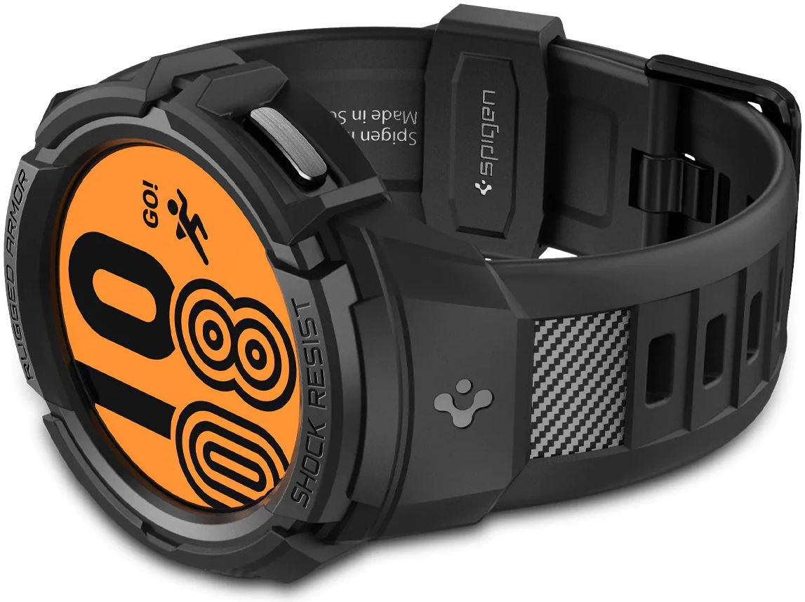 Spigen Rugged Armor Pro Galaxy Watch 5 Pro Hoesje en Bandje Zwart afbeelding 14