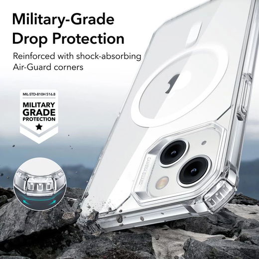 ESR Air Armor HaloLock Apple iPhone 14 / 13 Hoesje MagSafe Transparant afbeelding 3