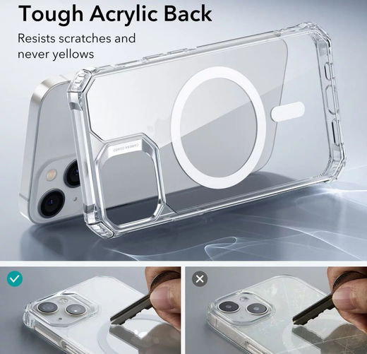 ESR Air Armor HaloLock Apple iPhone 14 / 13 Hoesje MagSafe Transparant afbeelding 4