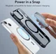 ESR Air Armor HaloLock Apple iPhone 14 Hoesje MagSafe Clear Zwart afbeelding 2