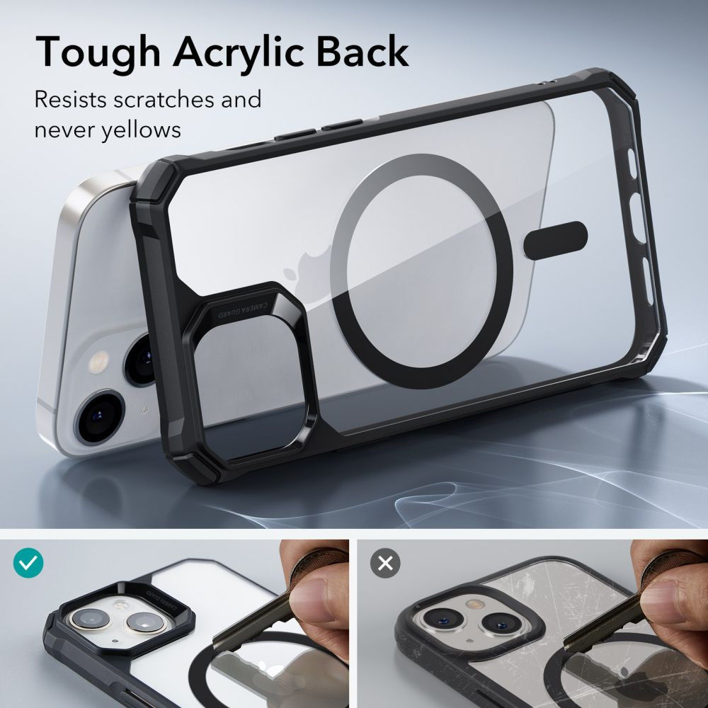 ESR Air Armor HaloLock iPhone 14 Pro Max Hoesje MagSafe Clear Zwart afbeelding 4