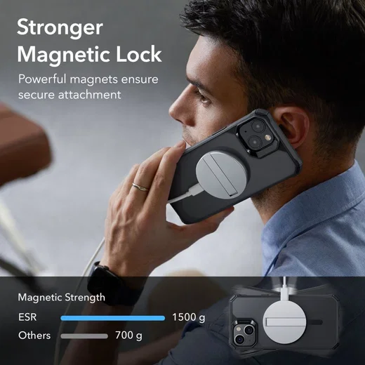 ESR Air Armor HaloLock iPhone 14 Pro Max Hoesje MagSafe Zwart afbeelding 6