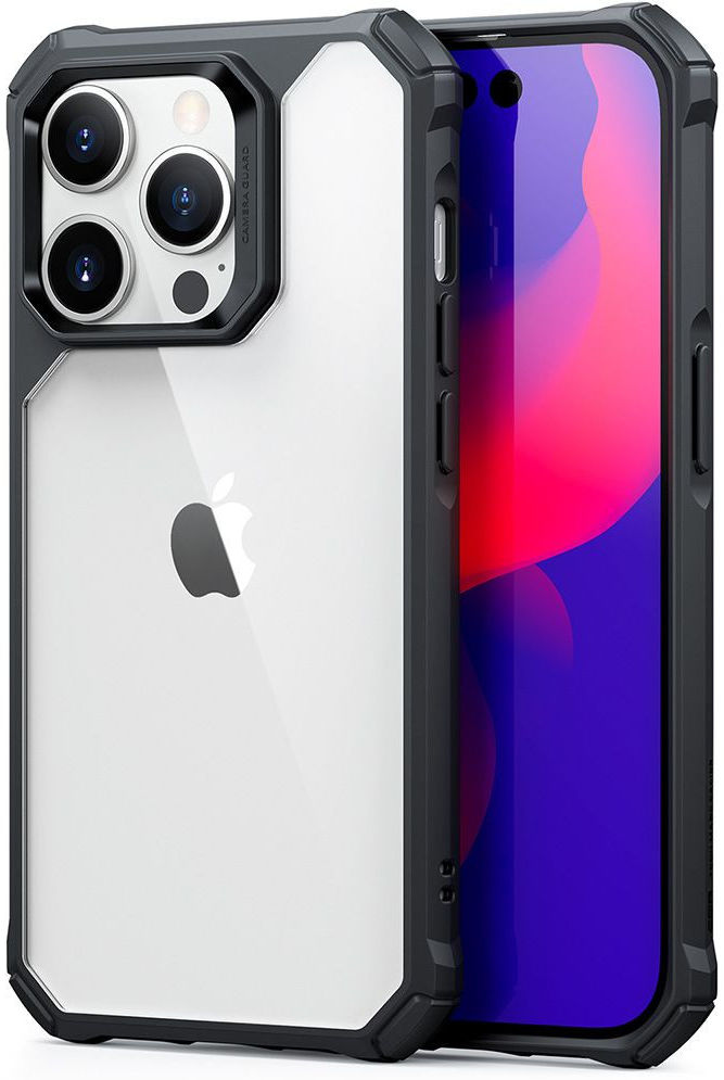 ESR Air Armor iPhone 14 Pro Max Hoesje Back Cover Transparant Zwart afbeelding 1