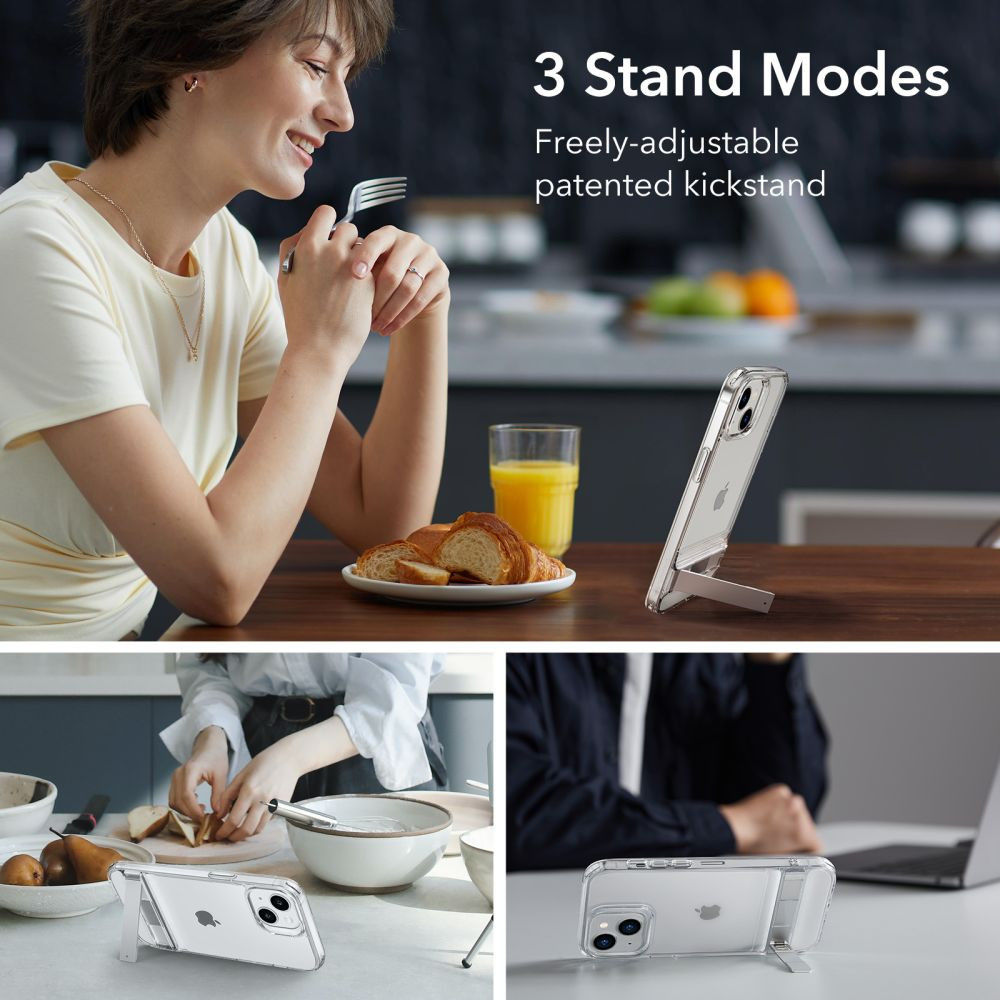 ESR Air Shield Boost Apple iPhone 14 / 13 Hoesje Kickstand Transparant afbeelding 4