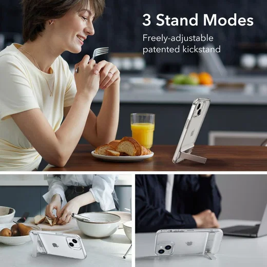 ESR Air Shield Boost Apple iPhone 14 / 13 Hoesje Kickstand Transparant afbeelding 4