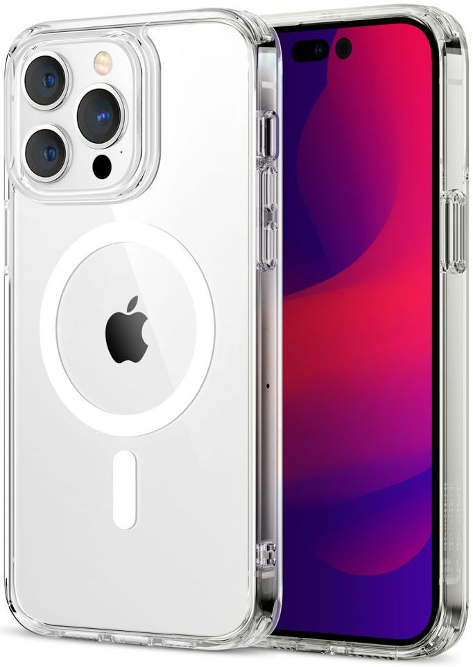 ESR Classic Hybrid HaloLock iPhone 14 Pro Hoesje MagSafe Transparant afbeelding 1