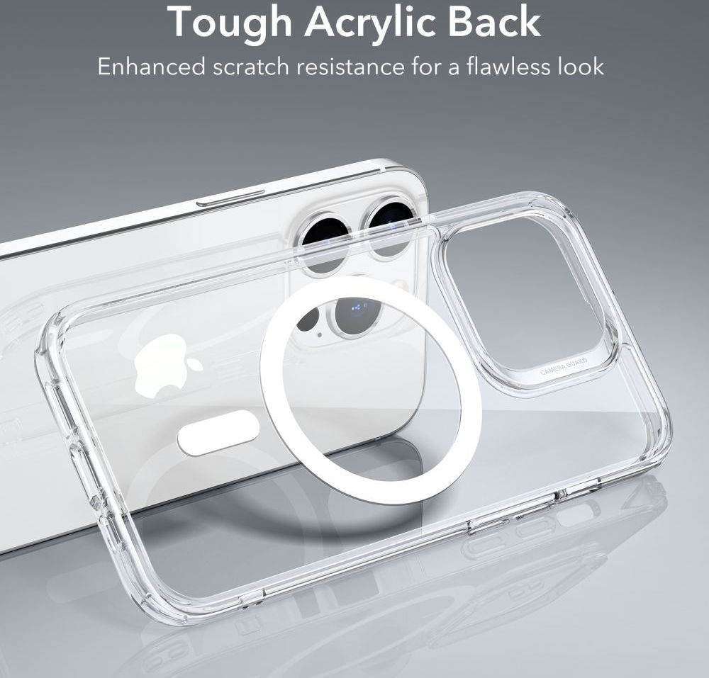 ESR Classic Hybrid HaloLock iPhone 14 Pro Hoesje MagSafe Transparant afbeelding 7