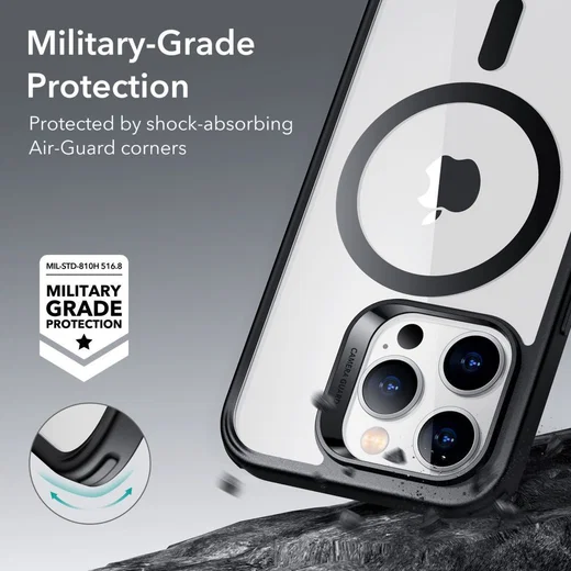ESR Classic Hybrid HaloLock iPhone 14 Pro Hoesje MagSafe Zwart afbeelding 4