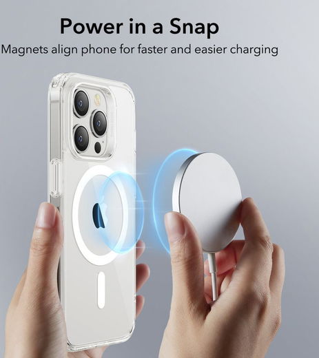 ESR Classic Hybrid iPhone 14 Pro Max Hoesje MagSafe Transparant afbeelding 4