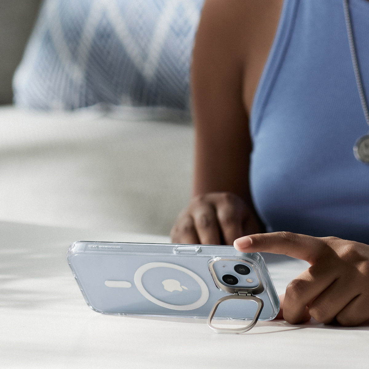 ESR Classic Kickstand Apple iPhone 14 Hoesje MagSafe Transparant afbeelding 4