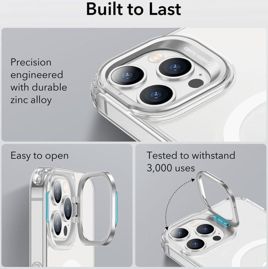 ESR Classic Kickstand iPhone 14 Pro Max Hoesje MagSafe Transparant afbeelding 6