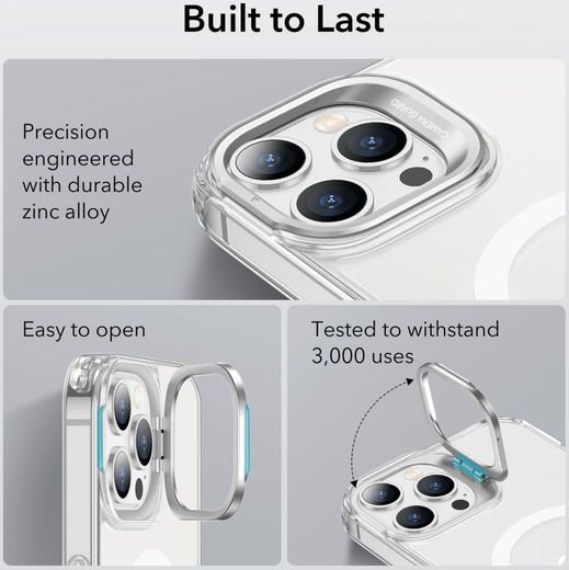 ESR Classic Kickstand iPhone 14 Pro Max Hoesje MagSafe Transparant afbeelding 6