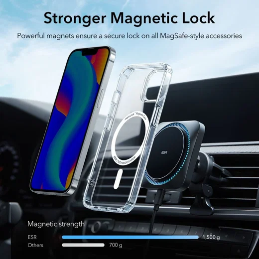 ESR Krystec HaloLock Apple iPhone 13/14 Hoesje MagSafe Transparant afbeelding 5