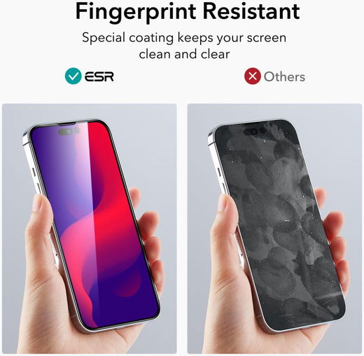 ESR iPhone 14 Pro Max Screen Protector Tempered Glass met Montageframe afbeelding 9