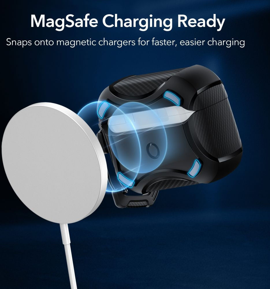 ESR Cyber Armor HaloLock Apple AirPods Pro Hoesje MagSafe Zwart afbeelding 3