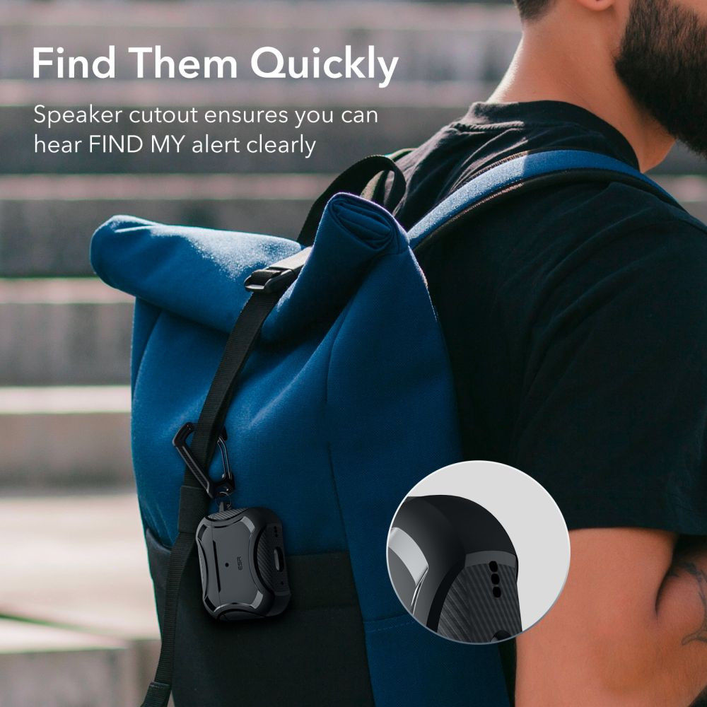 ESR Cyber Armor HaloLock Apple AirPods Pro Hoesje MagSafe Zwart afbeelding 6