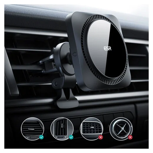 ESR HaloLock Ventilatierooster Houder Auto met MagSafe Opladen 7.5W afbeelding 11
