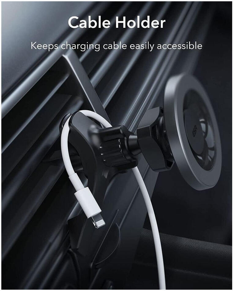 ESR HaloLock Ventilatierooster MagSafe Telefoonhouder Auto Grijs afbeelding 5