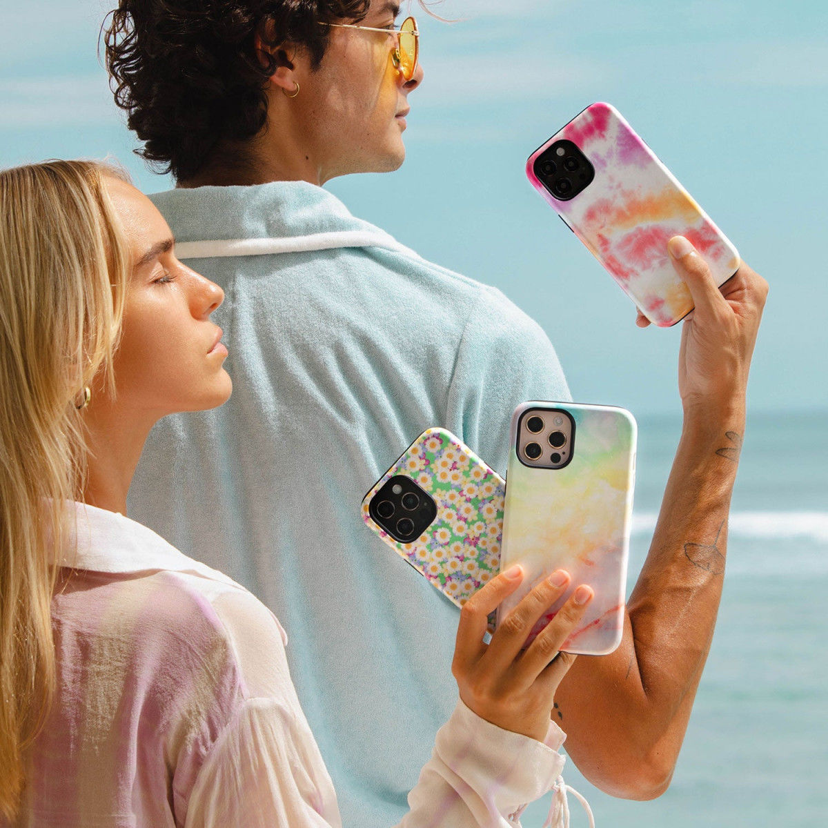 Burga Tough Case Apple iPhone 14 Hoesje New Flame Rainbow Print afbeelding 9