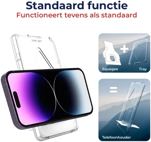 Rosso Apple iPhone 14 Pro Privacy Glass met Installatietray afbeelding 5